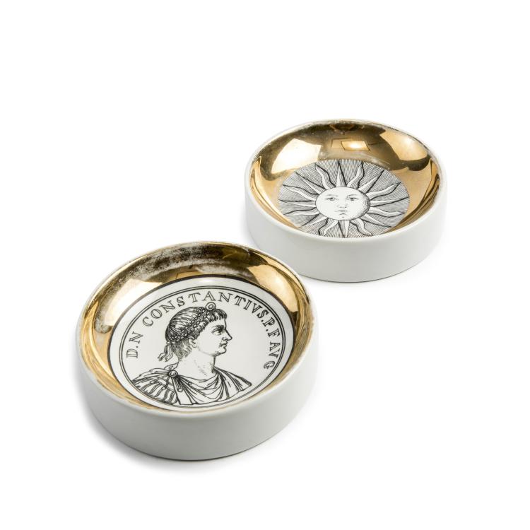 Hauptbild zu Objekt, Two ashtrays, 'Constantinus' and 'Sole', 1950/60s , Piero Fornasetti, Fornasetti, Mailand, 139B 388