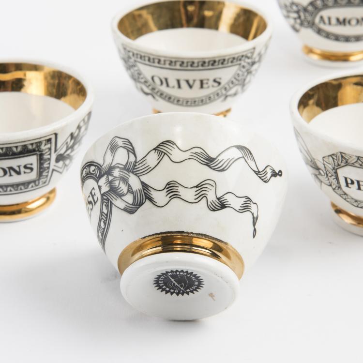 Bild 1 zu Objekt, Six 'Antipasti' bowls, 1950/60s, Piero Fornasetti, Fornasetti, Mailand, 139B 385