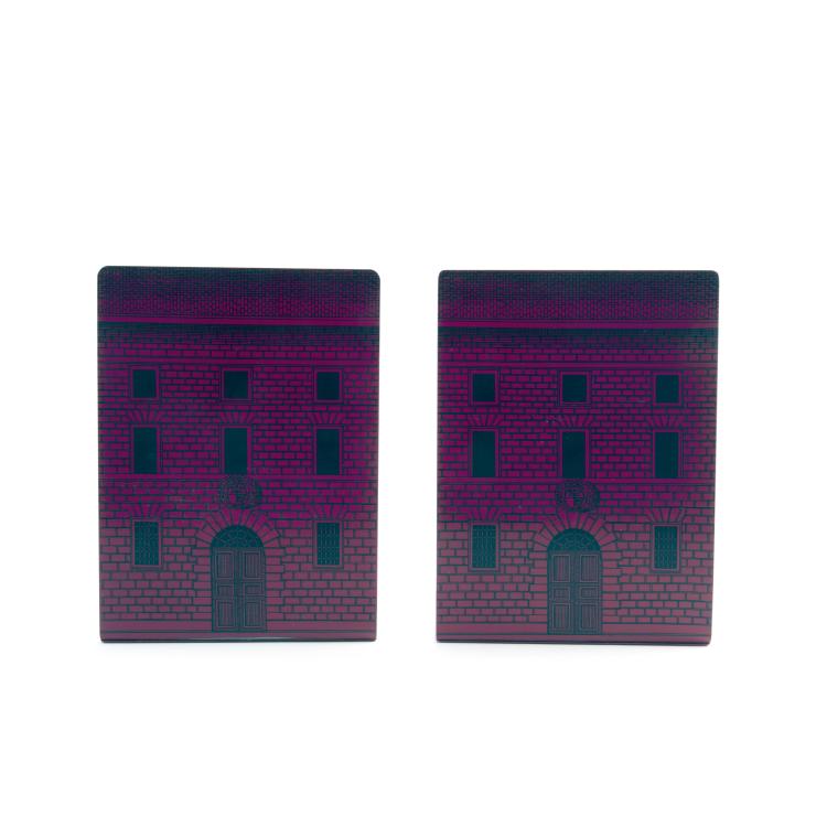 Hauptbild zu Objekt, Two 'Architettura' bookends, 1950/60s , Piero Fornasetti, Fornasetti, Mailand, 139B 390