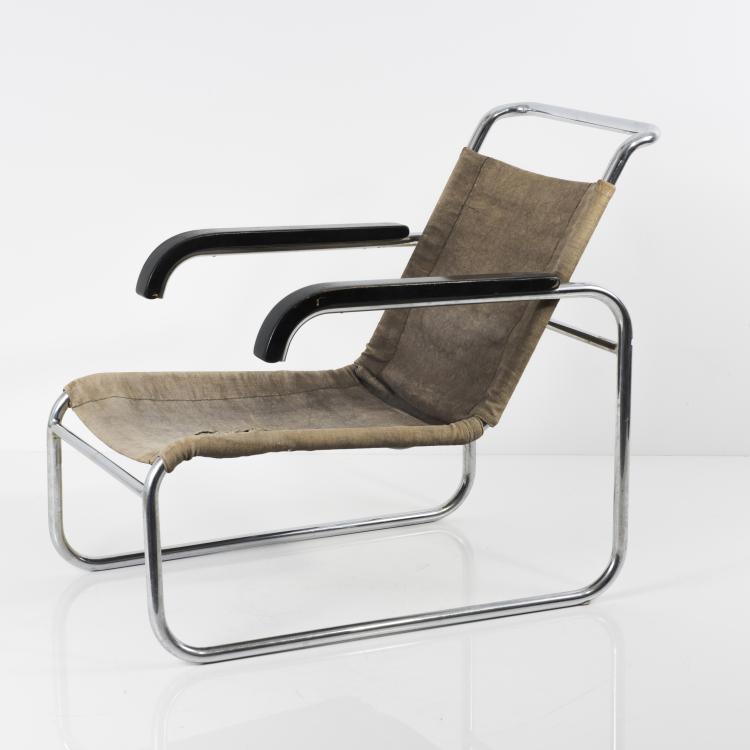 Bild 3 zu Objekt, Armlehnsessel 'B 35', um 1928/29, Marcel Breuer, Thonet Frankenberg (zugeschrieben), 139A 49