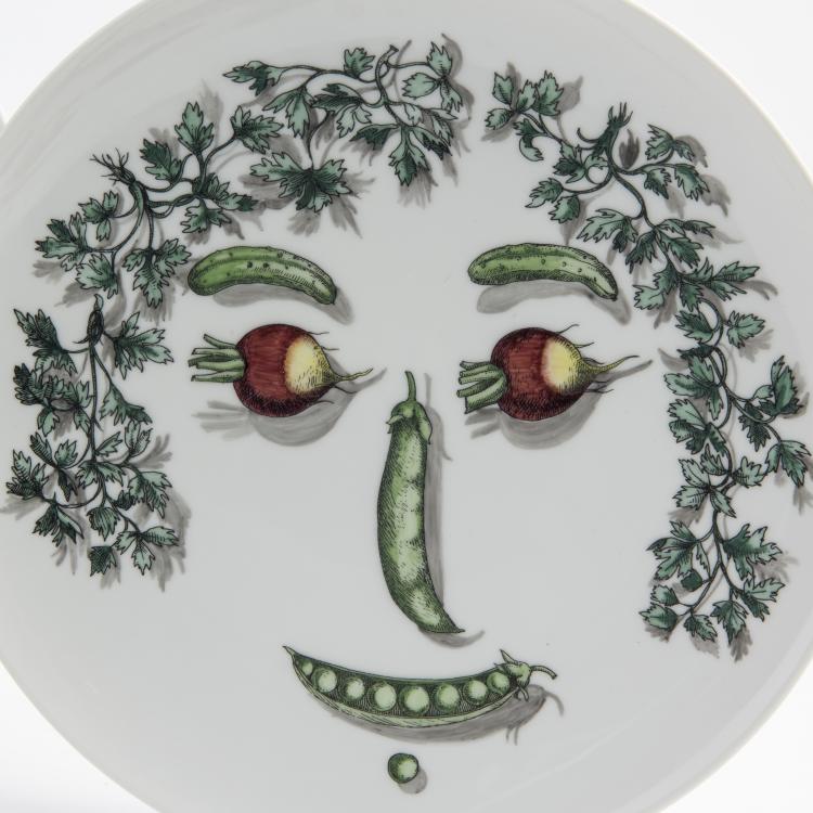 Bild 2 zu Objekt, Six 'Arcimboldesca' plates, 1950/60s, Piero Fornasetti, Fornasetti, Mailand, 139B 389