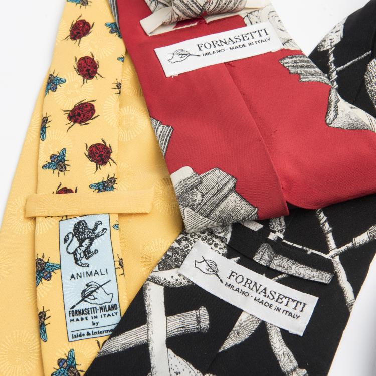 Bild 2 zu Objekt, Three ties, 'Insetti', 'Rovine Romane' and 'Frutta e Posate', 1991-2005, Barnaba Fornasetti, Fornasetti, Mailand, 139B 414