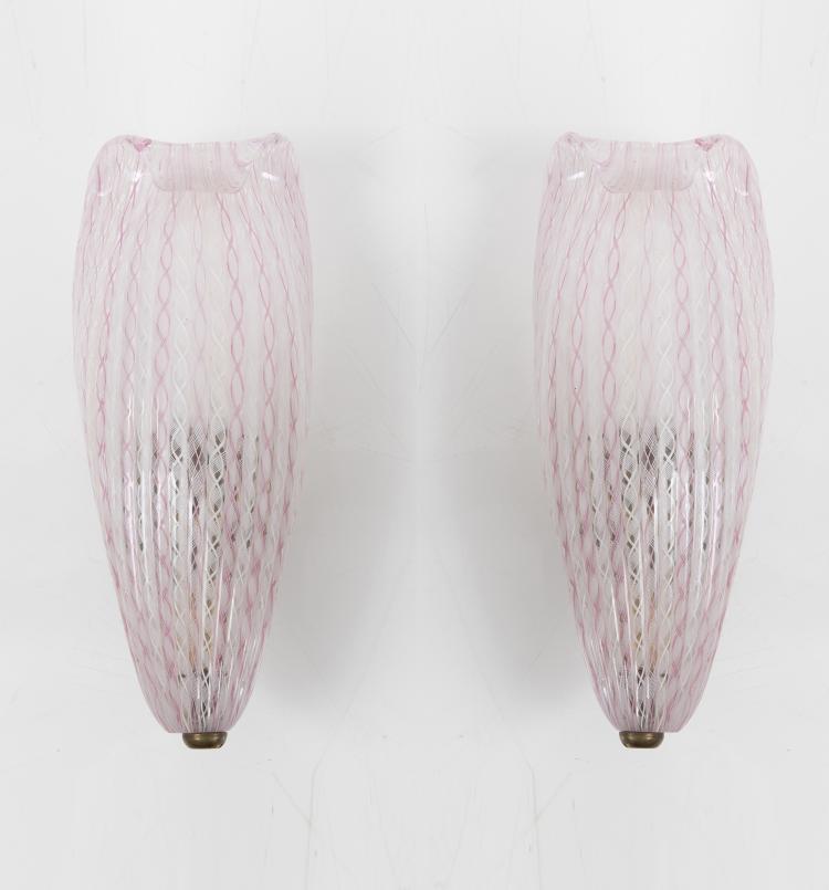 Bild 2 zu Objekt, Two 'Zanfirico' sconces, c. 1949/50, Fulvio Bianconi, Venini & C., Murano, 140B 201