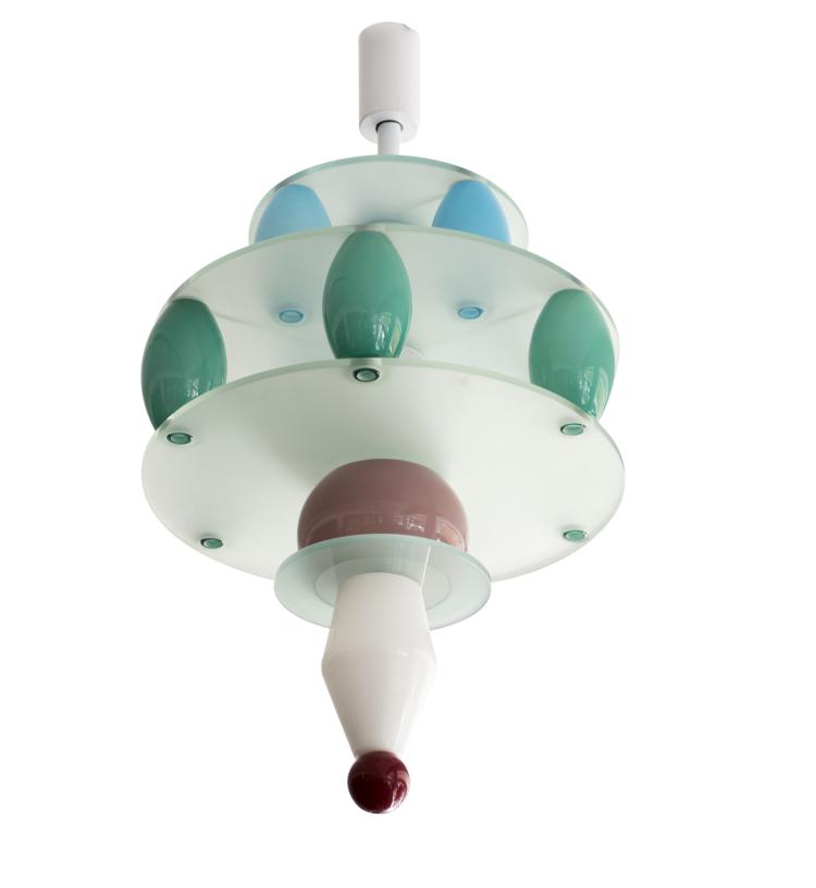 Hauptbild zu Objekt, 'Schiavone' ceiling light, c. 1990, Marco Zanini, Venini & C., Murano, 140B 408