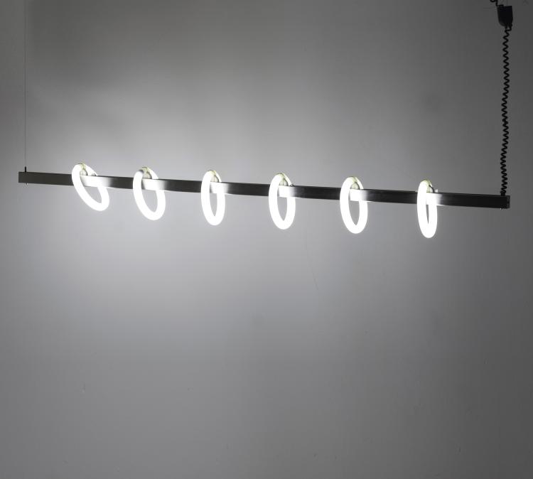 Bild 4 zu Objekt, Ceiling light with neon rings, 1990s, O DIN Design und Imagekonzepte GmbH, Mannheim, 139B 625