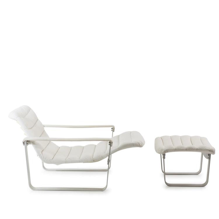 Hauptbild zu Objekt, 'Metal - pullka' easy chair with ottoman, 1968, Ilmari Lappalainen, Asko Oy, Helsinki, 139B 506