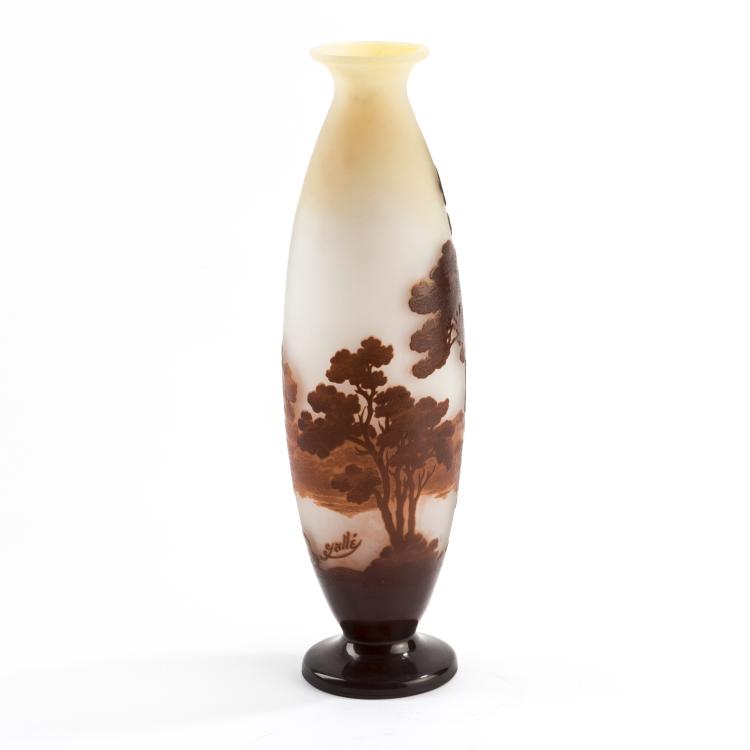 Bild 1 zu Objekt, 'Paysage lacustre' vase, 1914-20, Gall&eacute;, Etablissements, Nancy, 138B 238