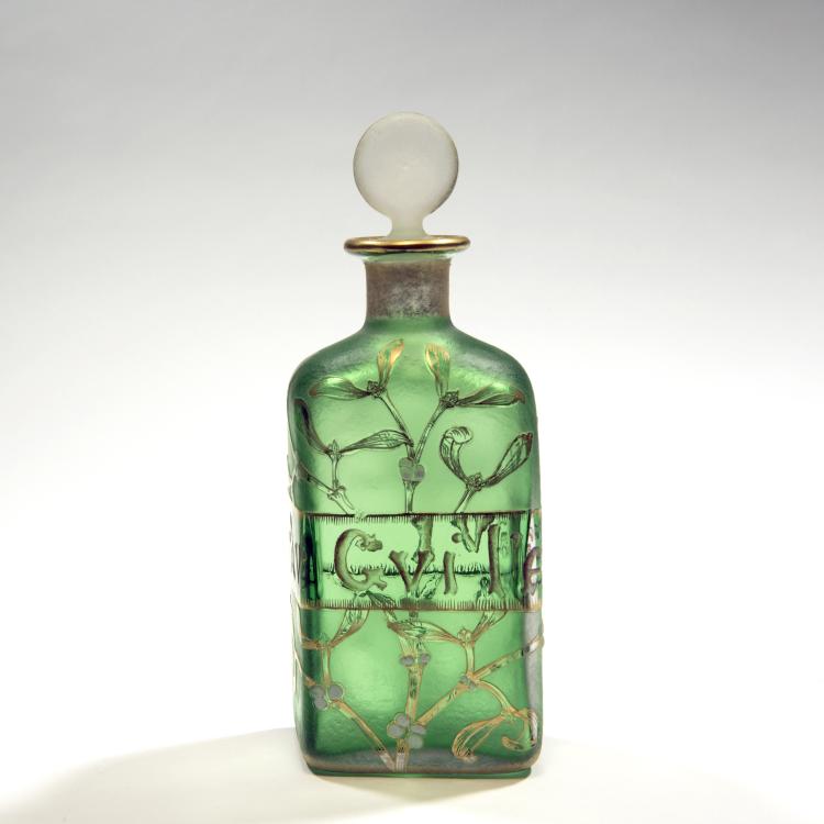 Bild 1 zu Objekt, 'Au Gui l'an neuf' flacon, c1897, Henri Berg&eacute;, Daum Fr&egrave;res, Nancy, 138B 115