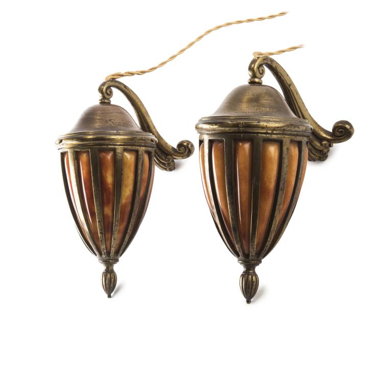 Hauptbild zu Objekt, Two sconces, c1925, Daum Fr&egrave;res, Nancy, 138B 181