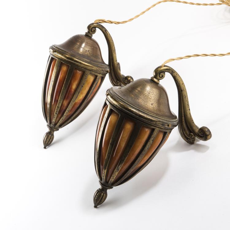 Bild 1 zu Objekt, Two sconces, c1925, Daum Fr&egrave;res, Nancy, 138B 181