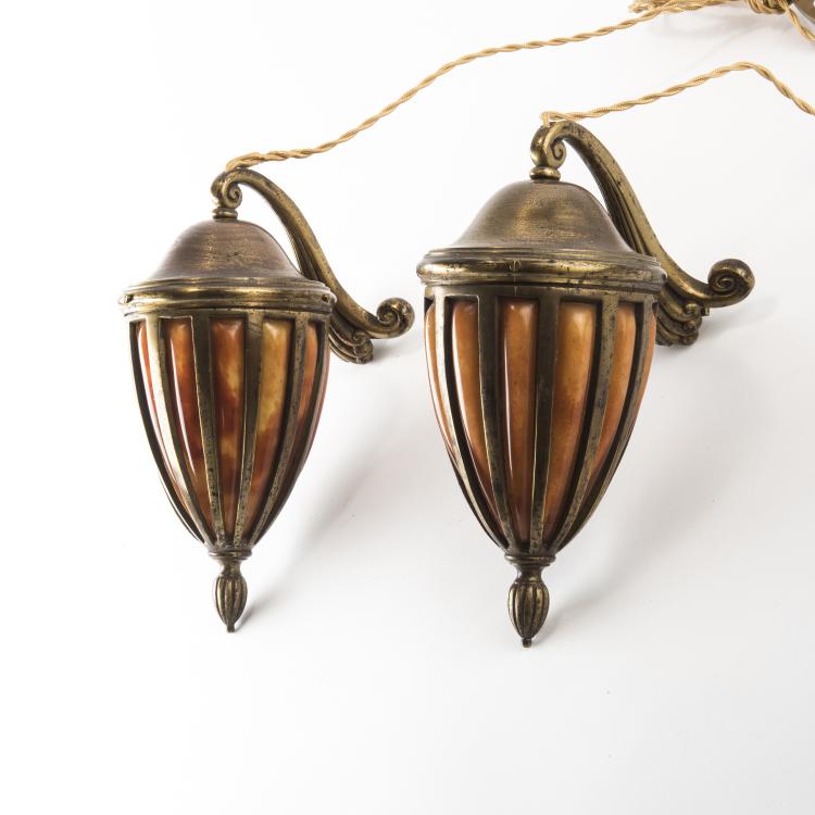 Bild 4 zu Objekt, Two sconces, c1925, Daum Fr&egrave;res, Nancy, 138B 181