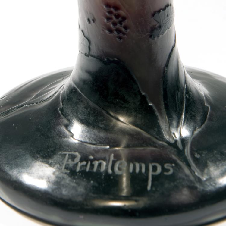 Bild 2 zu Objekt, Symbolist 'Printemps' vase, 1898-1907, Christian Fr&egrave;res & Fils, Meisenthal, 138B 100