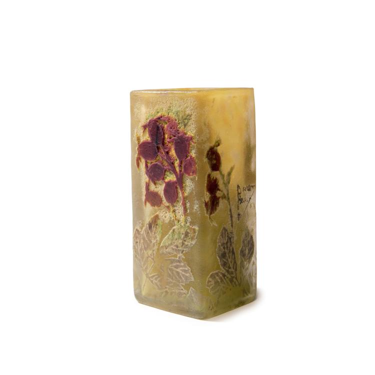 Hauptbild zu Objekt, Les fruits rouges de l'Eglantier' vase, 1912, Henri Berg&eacute;, Daum Fr&egrave;res, Nancy, 138B 162