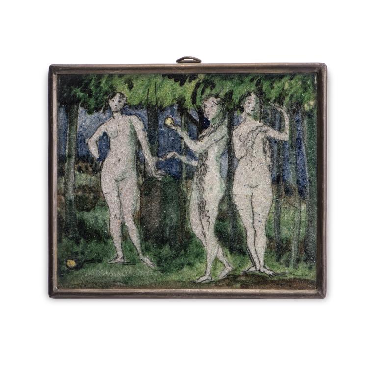 Hauptbild zu Objekt, 'Three Graces' tile, 1920, Max Laeuger, Laeuger, Max, 138B 579