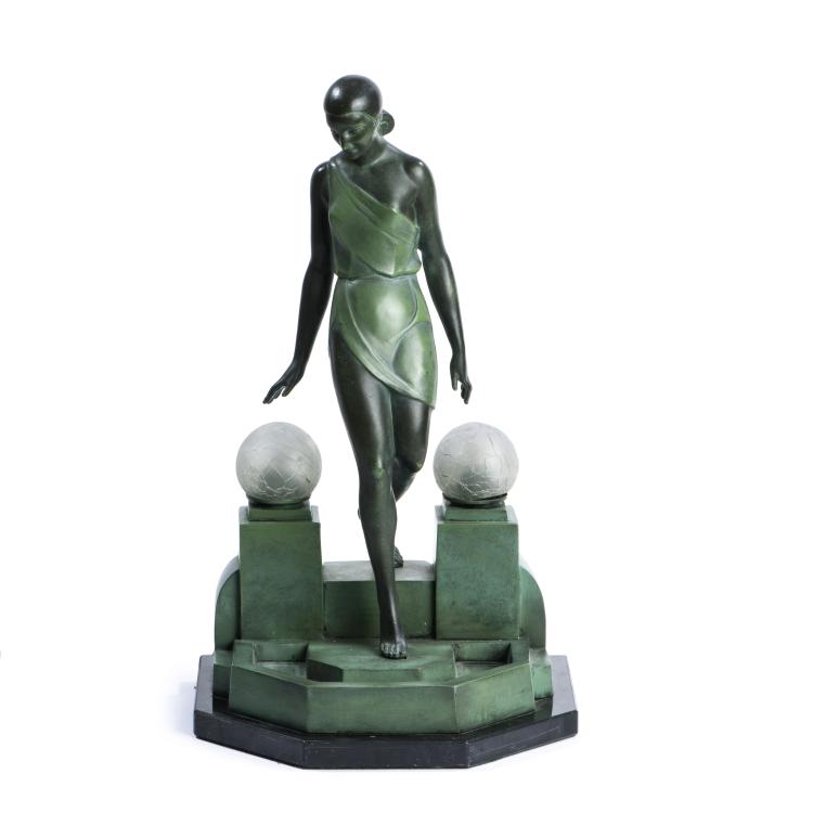 Hauptbild zu Objekt, Figurative table light, c1930, Pierre Le Faguays, Fayral, Paris; Le Verrier, Paris, 138B 727