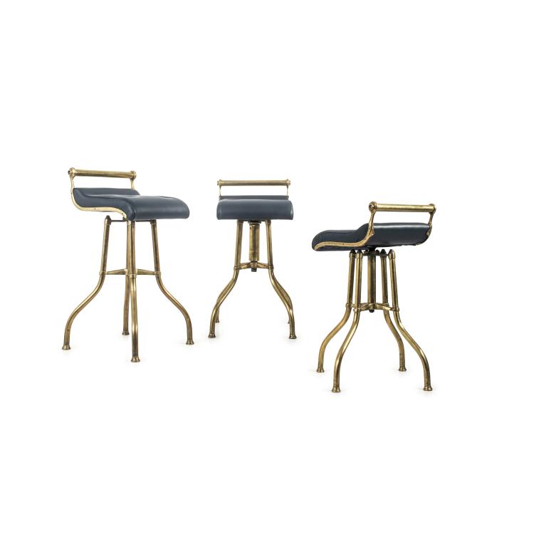 Hauptbild zu Objekt, Three barstools, c. 1895, England, 139B 206