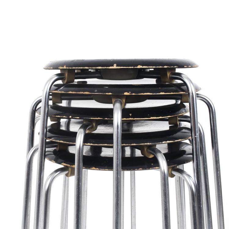 Bild 3 zu Objekt, Six 'Dot' - '3170' stacking stools, c. 1955, Hansen, Fritz, Aller&ouml;d, 139B 311