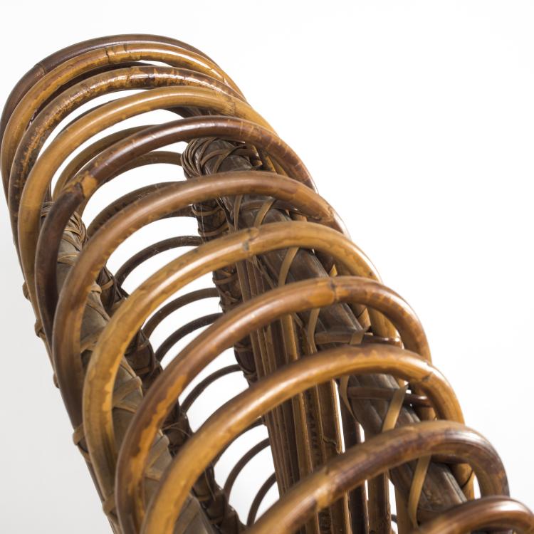 Bild 2 zu Objekt, Wicker chair and ottoman, c. 1955, Janine Abraham, Edition Rougier, Frankreich (zugeschrieben), 139B 327