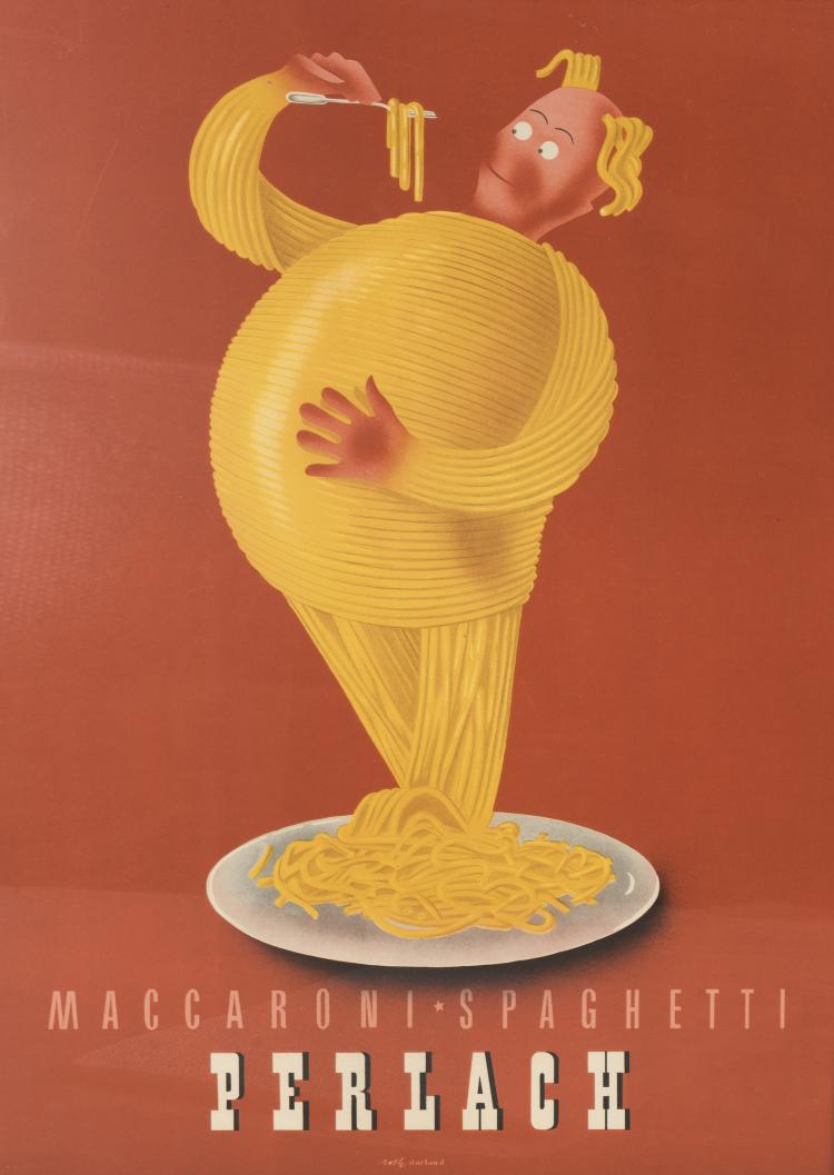 Hauptbild zu Objekt, 'Maccaroni Perlach' poster, c. 1945/46, Richard Roth, Roth-Dorland, M&uuml;nchen; Obpacher AG, M&uuml;nchen, 139A 88