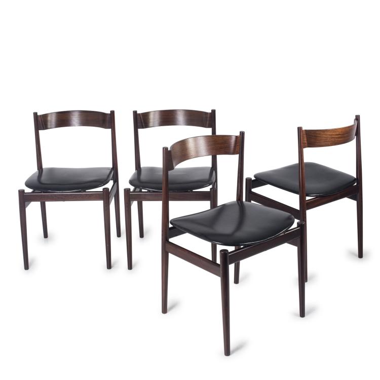 Hauptbild zu Objekt, Vier St&uuml;hle '107', 1960, Gianfranco Frattini, Cassina, Mailand, 139B 439