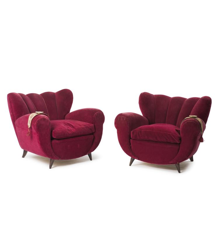 Hauptbild zu Objekt, Two easy chairs, 1940s, Italien, 139B 250