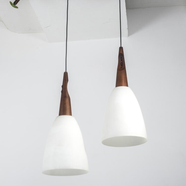 Bild 1 zu Objekt, Two ceiling lights, c. 1958, Skandinavien, 139B 354