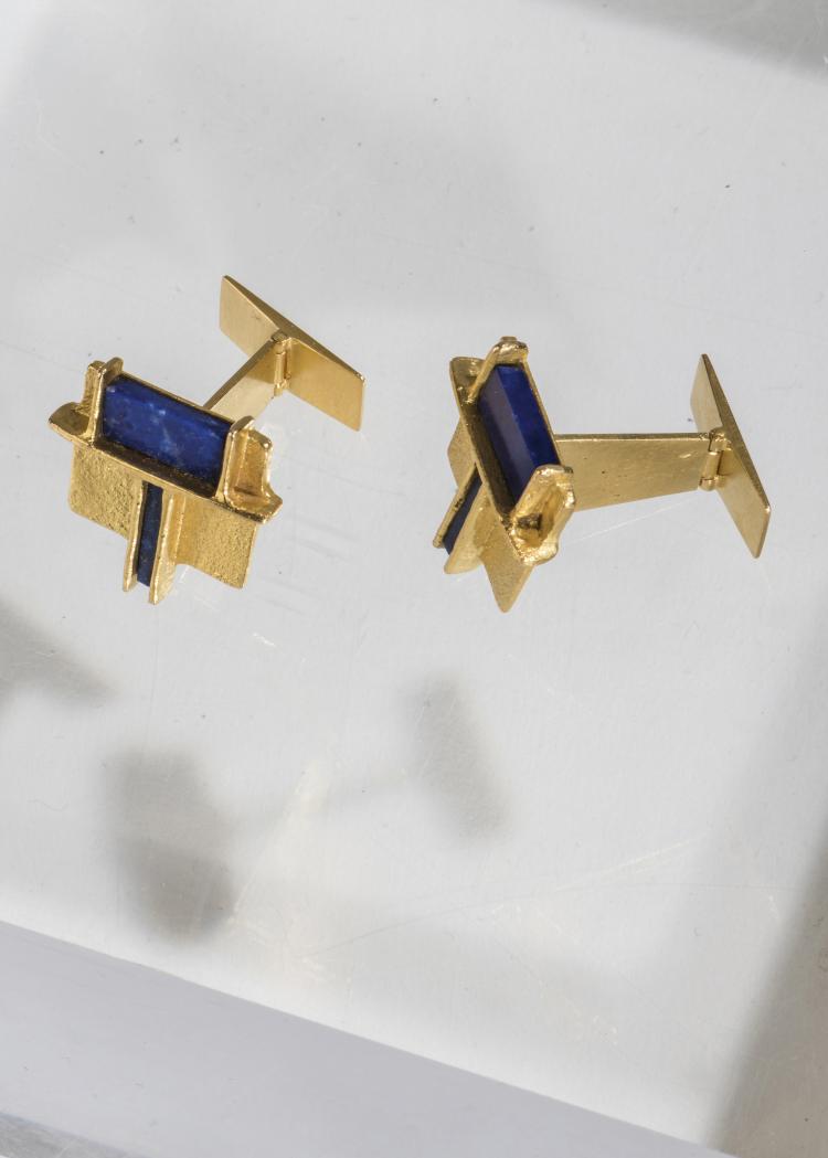 Hauptbild zu Objekt, Pair of cufflinks, c. 1970, Klaus Ullrich, 142B 221