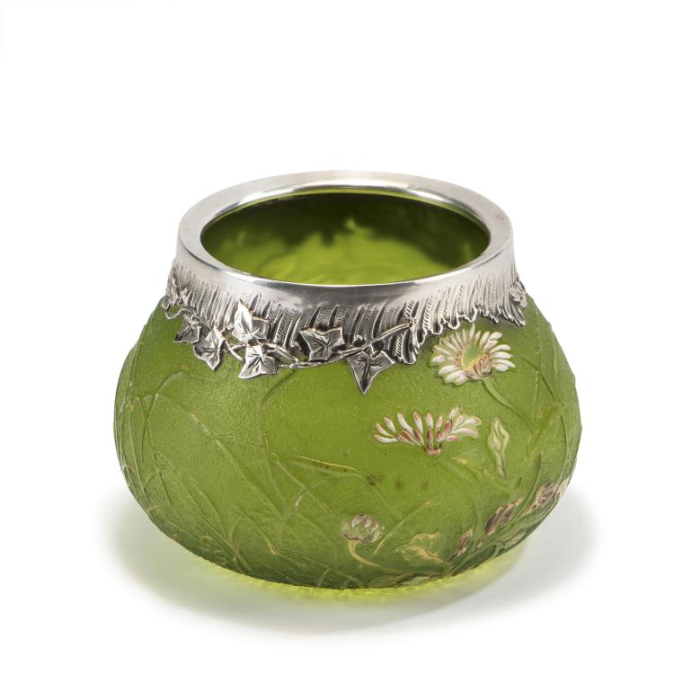 Hauptbild zu Objekt, 'Fleurs de Champs' vase with silver mounting by Malv&eacute;zieux Ain&eacute;, 1895-1900, Gall&eacute;, Emile, Nancy, 138B 197
