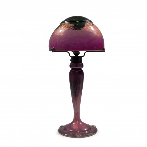 Tall 'Verre de Jade' table light, 1918-25