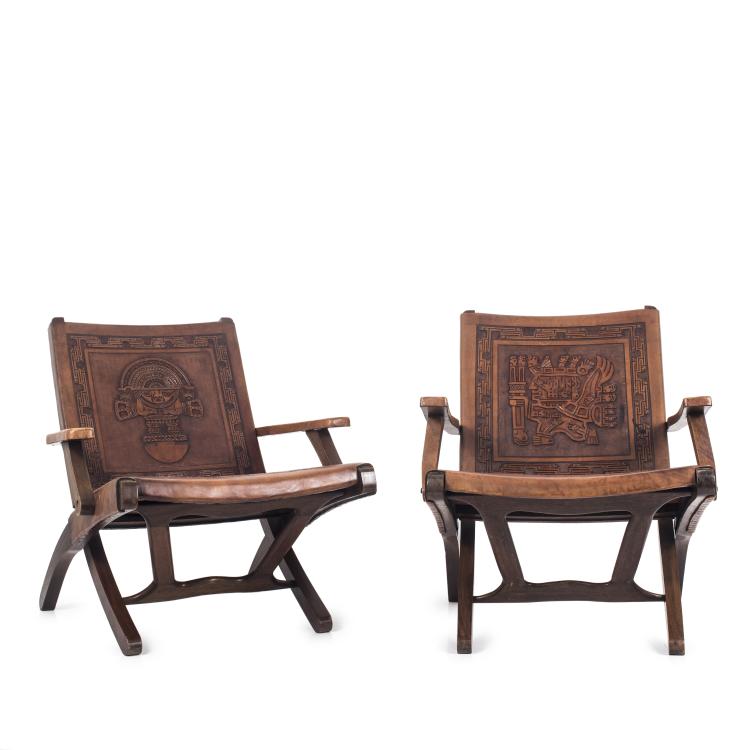 Hauptbild zu Objekt, Two folding chairs, 1960s, Angel Pazmino, Meubles de Estilo, Ecuador, 139B 471