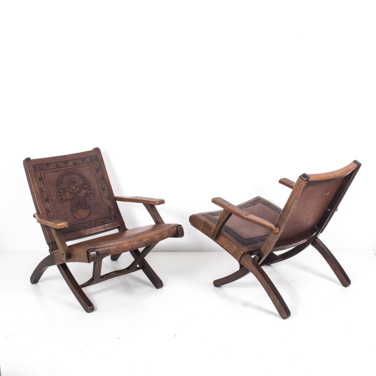 Bild 1 zu Objekt, Two folding chairs, 1960s, Angel Pazmino, Meubles de Estilo, Ecuador, 139B 471