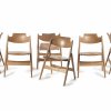 Six 'SE 18' folding chairs, 1953