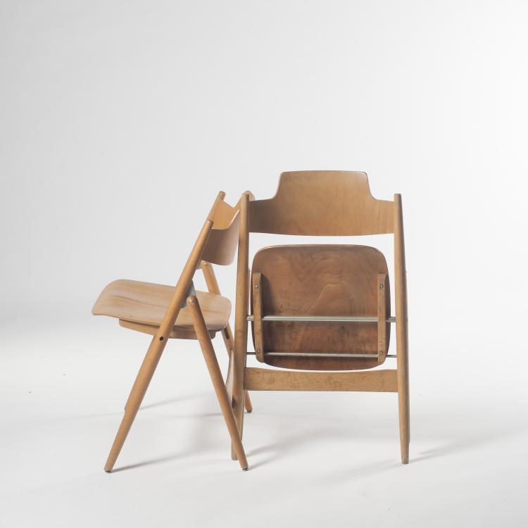 Bild 2 zu Objekt, Six 'SE 18' folding chairs, 1953, Egon Eiermann, Wilde & Spieth, Esslingen, 139A 113