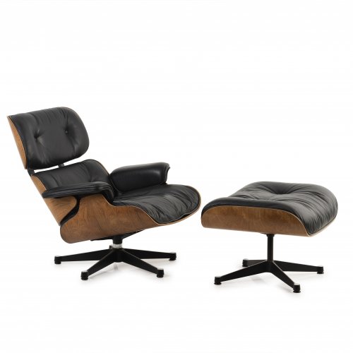 Armlehnsessel 'Lounge Chair 670' mit Ottoman '671', 1956