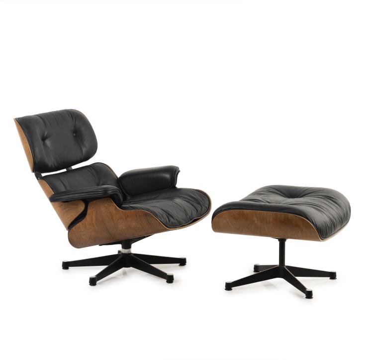 Hauptbild zu Objekt, Armlehnsessel 'Lounge Chair 670' mit Ottoman '671', 1956, Vitra Design, Weil am Rhein f&uuml;r Herman Miller, Zeeland, 139B 334