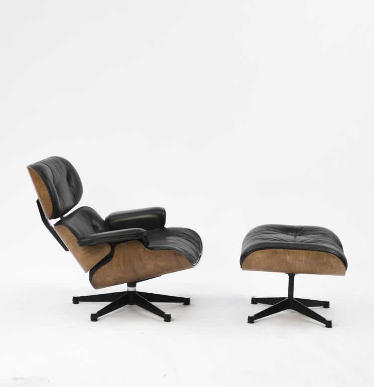 Bild 1 zu Objekt, Armlehnsessel 'Lounge Chair 670' mit Ottoman '671', 1956, Vitra Design, Weil am Rhein f&uuml;r Herman Miller, Zeeland, 139B 334