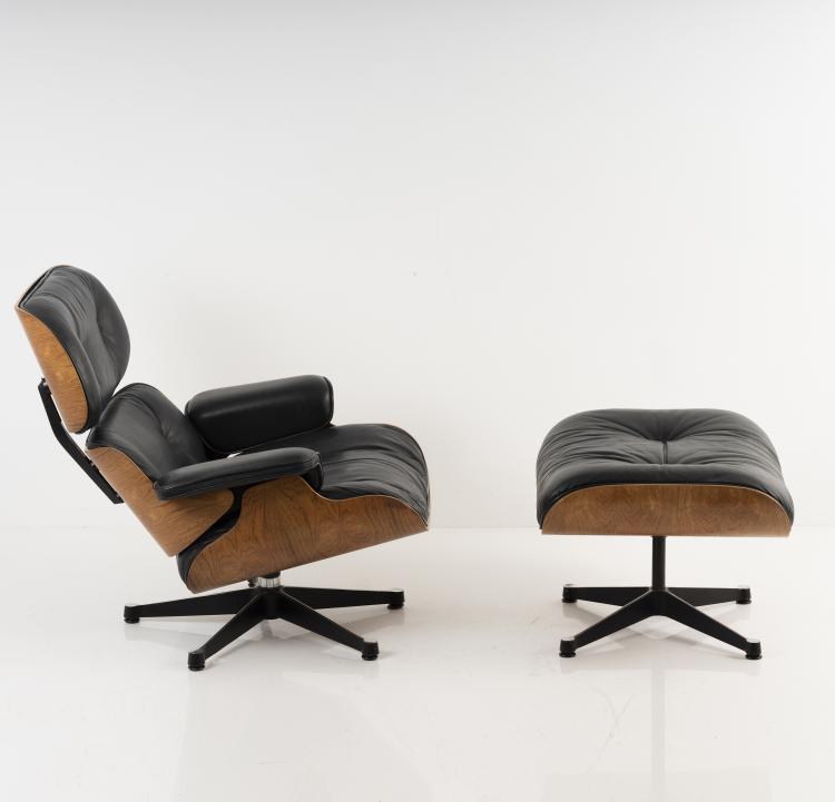 Bild 2 zu Objekt, Armlehnsessel 'Lounge Chair 670' mit Ottoman '671', 1956, Vitra Design, Weil am Rhein f&uuml;r Herman Miller, Zeeland, 139B 334
