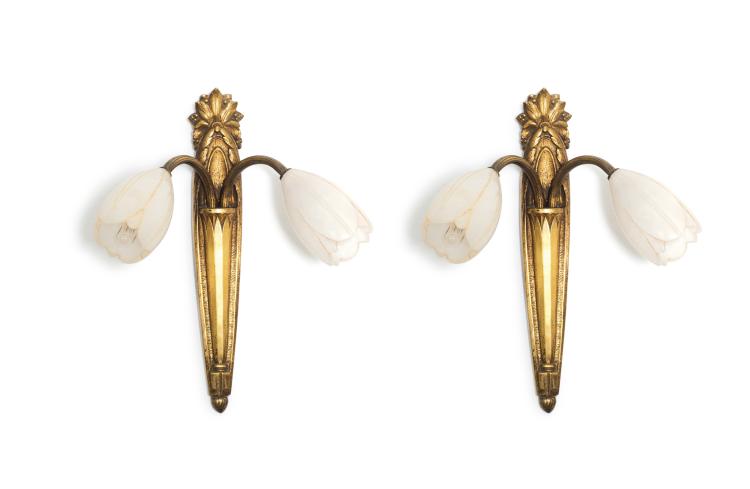 Hauptbild zu Objekt, Paar Wandappliken, um 1925, Albert Cheuret, Cheuret, Albert, Paris (zugeschrieben), 141C 637