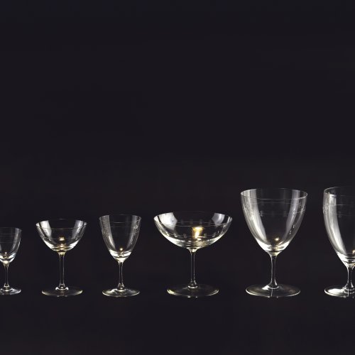 Set of 68 'Oberweimar' glasses, 1935