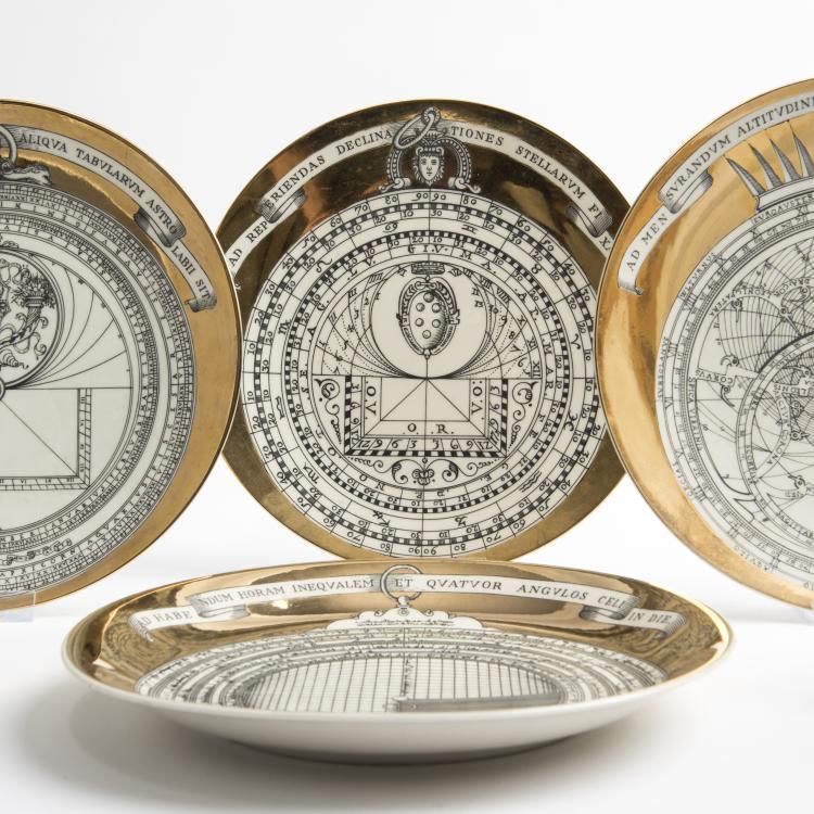 Bild 1 zu Objekt, Sechs Teller 'Astrolabio', 1965, Piero Fornasetti, Fornasetti, Mailand, 139B 403