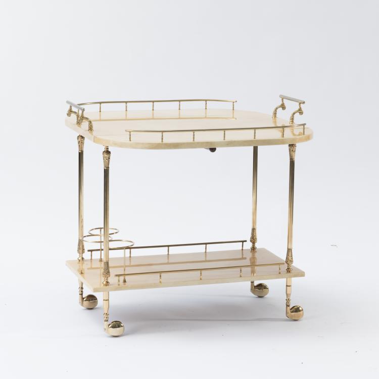 Bild 4 zu Objekt, Serving cart, c. 1950, Aldo Tura, Tura, Mailand, 139B 275