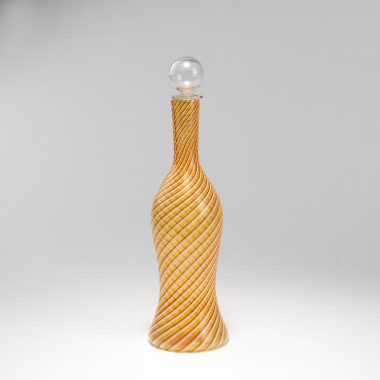 Bild 1 zu Objekt, 'Filigrana semplice girata' bottle and stopper, 1964, Gino Poli, Toso, Aureliano, Murano, 140C 587