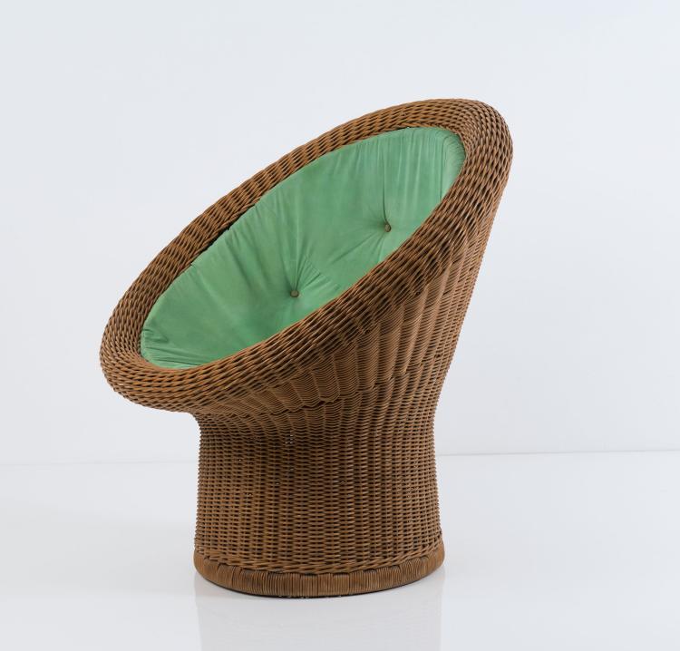 Hauptbild zu Objekt, 'E 11' wicker chair, 1967/68, Egon Eiermann, Murmann, Heinrich, Johannisthal, 139A 166