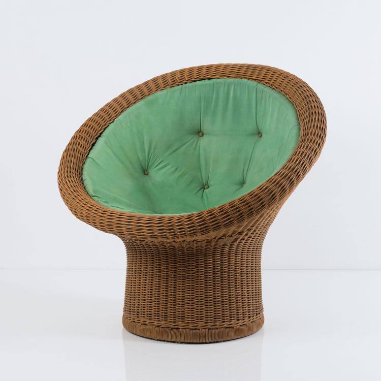 Bild 1 zu Objekt, 'E 11' wicker chair, 1967/68, Egon Eiermann, Murmann, Heinrich, Johannisthal, 139A 166
