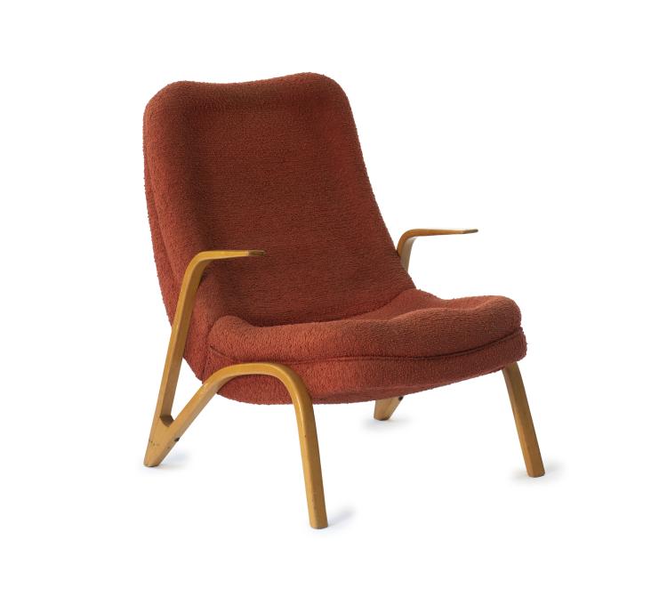 Hauptbild zu Objekt, Easy chair, c. 1955, Paul Bode, Federholzgesellschaft, Kassel, 139A 125