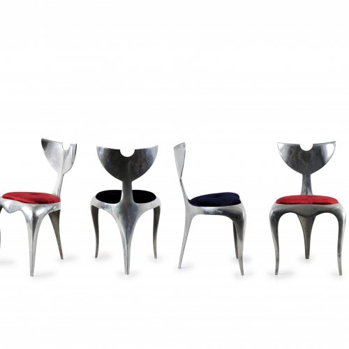 Four 'Whaletail' chairs, 1989