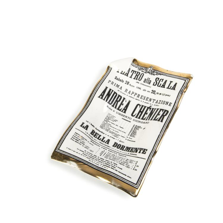 Hauptbild zu Objekt, 'Teatro alla Scala: Andrea Ch&eacute;nier' ashtray, c. 1955, Piero Fornasetti, Fornasetti, Mailand, 140B 342