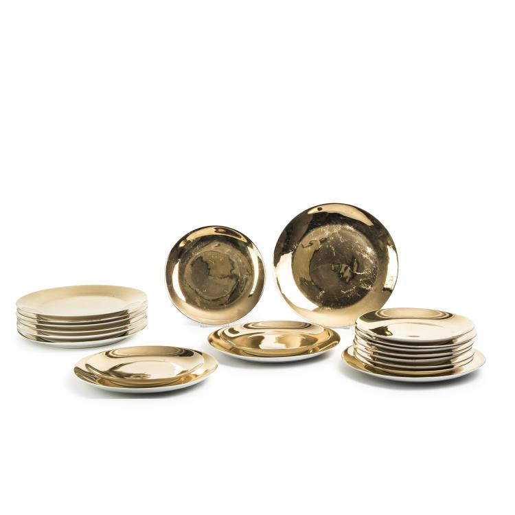 Hauptbild zu Objekt, 20 'Oro' plates, 1950/60s, Piero Fornasetti, Fornasetti, Mailand, 140B 329