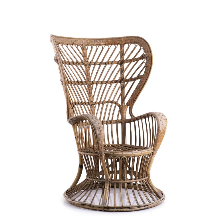 Hauptbild zu Objekt, Wicker chair, c. 1950, Gio Ponti, Vittorio Bonacina & C., Como., 140B 141