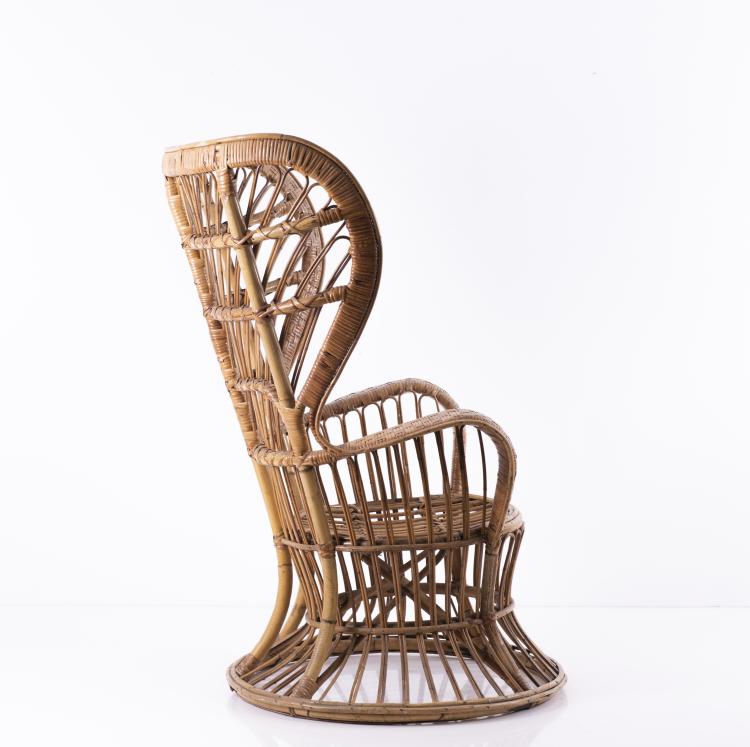 Bild 1 zu Objekt, Wicker chair, c. 1950, Gio Ponti, Vittorio Bonacina & C., Como., 140B 141